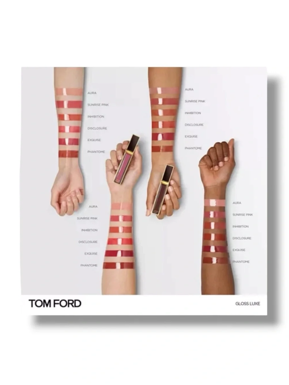 new Tom Ford 𒀮 Gloss Luxe Lip Duo Gift Set 𒀮 08 Inhibition / 22 Sunrise Pink 𒀮